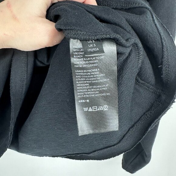 Free People Beach LAX Relaxed Fit Slouchy Long Sleeve Top Black Small - Picture 7 of 9